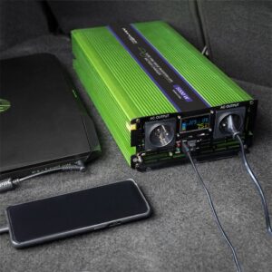 Qoltec Monolith maitinimo adapteris / inverteris Automatinis 5000 W Žalia - Image 3