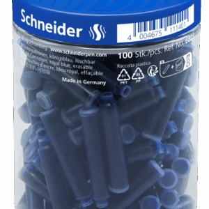 Rašalo kapsulės Schneider, 100vnt, mėlynos spalvos