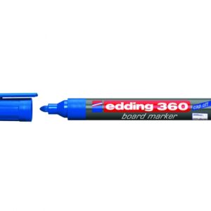 Žymeklis baltai lentai Edding 360, apvaliu galiuku, 1,5-3mm, mėlynos spalvos