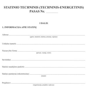 Statinio techninis pasas 1 priedas, A4, 8l. - Image 2