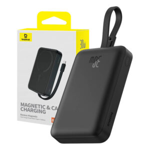Powerbank Baseus Magnetic Mini 10000mAh, USB-C 30W MagSafe juodos spalvos