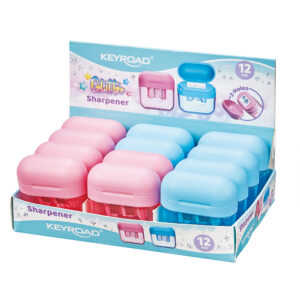 Drožtukas su konteineriu Keyroad Compact, 2 skylių, rožinės spalvos su blizgučiais - Image 5