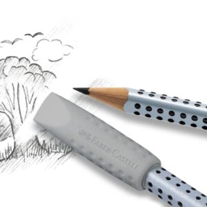 Trintukas kamštelis pieštukui Faber-Castell Grip 2001, pilkos spalvos, 2 vnt. - Image 3
