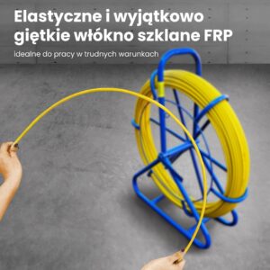 Extralink Pilot 8mm 75m | Pilot do przeciągania kabli | włókno szklane FRP, śr. 8mm, dł. 75m, żółty (EX.30899) - Image 3