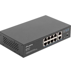 Lanberg RSFE-8P-2GE-120 tinklo komutatorius Ne-valdomas Gigabit Ethernet (10/100/1000) Maitinimas per Eternetą (PoE) 1U Juoda - Image 3