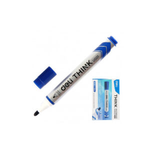 Žymeklis baltai lentai Deli U00130, mėlynas, apvalus galiukas 2 mm - Image 3