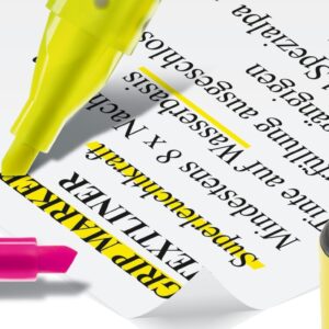 Teksto žymeklis Faber-Castell, geltonos spalvos, kirstu galiuku, 1,2 - 5mm - Image 2