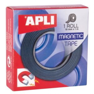 Lipni magnetinė juostelė Apli, 19mmx1m, juodos spalvos
