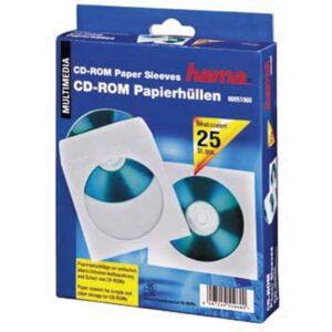 Popierinis vokas CD, 125x125mm, su langeliu, baltos spalvos, 1vnt