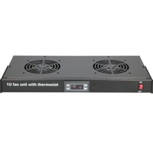 Extralink 19" RACK MOUNT FAN PANEL (2 FANS) WITH THERMOSTAT Ventiliatoriaus panelė