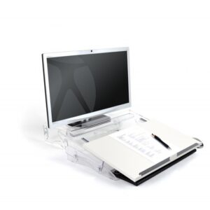 BakkerElkhuizen FlexDesk 630N dokumentų laikiklis Akrilas, Plastikas, Guma, Plienas Permatomas, Balta - Image 3