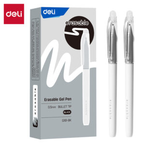 Gelinis rašiklis Deli, G161, 0.5 mm, nutrinamas, juodos spalvos