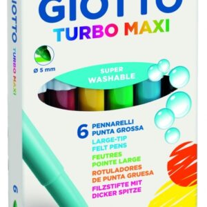 *Flomasteriai Fila Giotto Turbo Maxi, 6 spalvos
