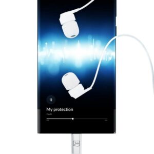 3MK Wired ausinės USB-C baltos spalvos - Image 2