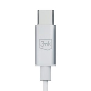 3MK Wired ausinės USB-C baltos spalvos - Image 5