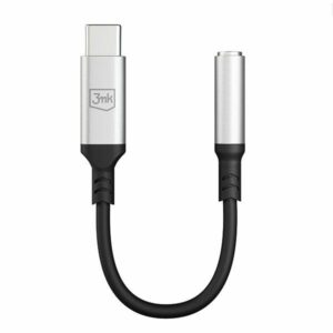 3MK Adapteris USB-C - Jack 3,5 mm DAC black - Image 8
