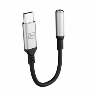 3MK Adapteris USB-C - Jack 3,5 mm DAC black - Image 2