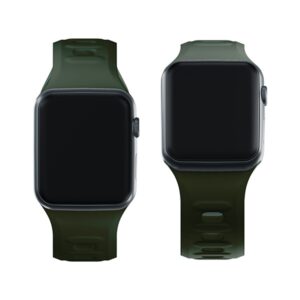 3MK Silicone Watch apyrankė Dark žalios spalvos for Apple Watch 42/44/45/49mm - Image 3
