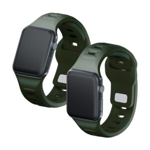 3MK Silicone Watch apyrankė Dark žalios spalvos for Apple Watch 42/44/45/49mm - Image 5