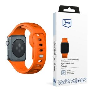 3MK Silicone Watch apyrankė oranžinės spalvos for Apple Watch 42/44/45/49mm