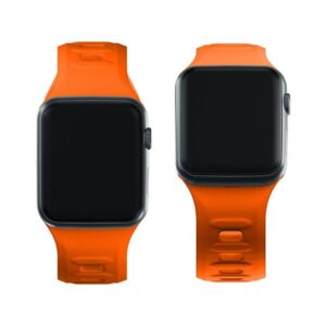 3MK Silicone Watch apyrankė oranžinės spalvos for Apple Watch 42/44/45/49mm - Image 3