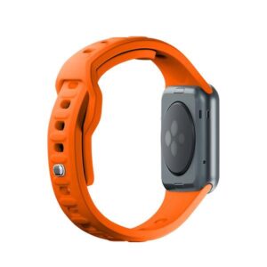 3MK Silicone Watch apyrankė oranžinės spalvos for Apple Watch 42/44/45/49mm - Image 4