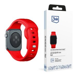 3MK Silicone Watch apyrankė red for Apple Watch 42/44/45/49mm