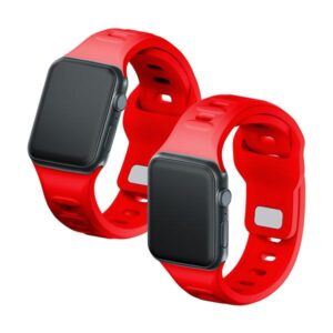 3MK Silicone Watch apyrankė red for Apple Watch 42/44/45/49mm - Image 5