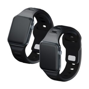 3MK Silicone Watch apyrankė juodos spalvos for Apple Watch 38/40/41mm - Image 5