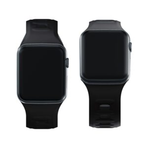 3MK Silicone Watch apyrankė juodos spalvos for Apple Watch 42/44/45/49mm - Image 3