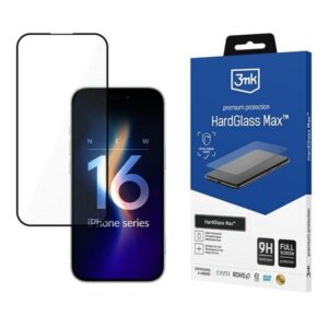 3MK HardGlass Max Apple iPhone 16 Pro Max 6.9" black, Foil Fullscreen - Image 1