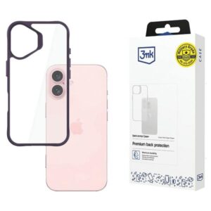 3MK SatinArmor+ Dėklas Apple iPhone 16 6.1" violetinės spalvos Military Grade