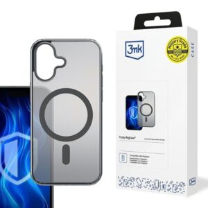 3MK Frosty MagDėklas Apple iPhone 16 Plus juodos spalvos