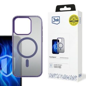 3MK Frosty MagDėklas Apple iPhone 15 Pro violetinės spalvos - Image 1