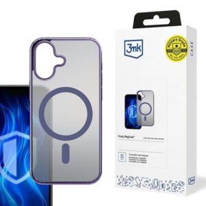 3MK Frosty MagDėklas Apple iPhone 16 Plus violetinės spalvos