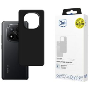 3MK Silicone Dėklas Xiaomi Redmi Note 14 Pro+ juodos spalvos