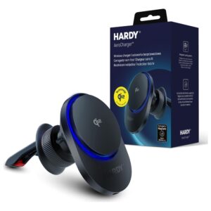 3MK Hardy AeroCharger Belaidis įkroviklis 15W MPP Qi2 juodos spalvos