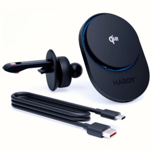 3MK Hardy AeroCharger Belaidis įkroviklis 15W MPP Qi2 juodos spalvos - Image 2