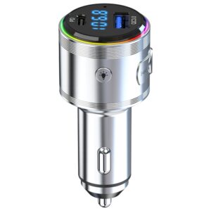 3MK Hyper Car Power Transmitter 48W QC PD PPS USB-C/USB-A with Audio Transmitter Silver - Image 6