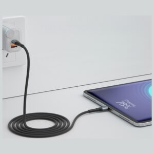 Kabelis 3MK Hyper Kabelis N-SERIES USB-C į USB-C 2m 20V/5A 100W juodos spalvos - Image 4