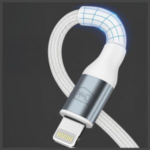 Kabelis 3MK Hyper Kabelis N-SERIES USB-C į Lightning 1m 9V/2A 20W white - Image 4