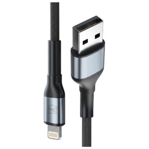 Kabelis 3MK Hyper Kabelis N-SERIES USB-A į Lightning 1m 5V/2.4A 12W juodos spalvos - Image 2