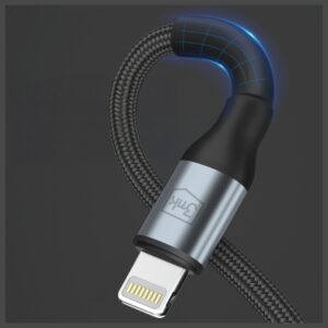 Kabelis 3MK Hyper Kabelis N-SERIES USB-A į Lightning 1m 5V/2.4A 12W juodos spalvos - Image 4
