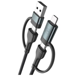 Kabelis 3MK Hyper Kabelis N-SERIES USB-A/USB-C į USB-C/Lightning 1.2m 9V/2A 60W - Image 2