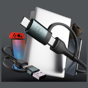 Kabelis 3MK Hyper Kabelis N-SERIES USB-A/USB-C į USB-C/Lightning 1.2m 9V/2A 60W - Image 3