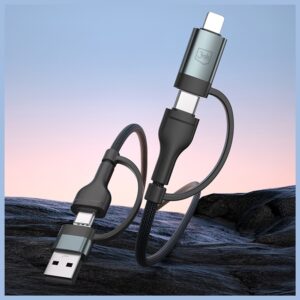 Kabelis 3MK Hyper Kabelis N-SERIES USB-A/USB-C į USB-C/Lightning 1.2m 9V/2A 60W - Image 4