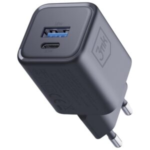 Laidinis įkroviklis 3MK Hyper Charger PD 33W GaN QC4+ PPS AFC FCP SCP USB-A + USB-C juodos spalvos - Image 8