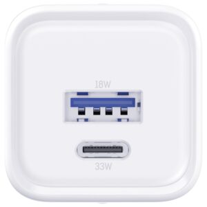 Laidinis įkroviklis 3MK Hyper Charger PD 33W GaN QC4+ PPS AFC FCP SCP USB-A + USB-C baltos spalvos - Image 4