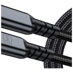 Kabelis 3MK Hyper Kabelis N-SERIES USB-C Thunderbolt 4 1m 48V/5A 40Gb/s 240W 8K60Hz juodos spalvos - Image 5