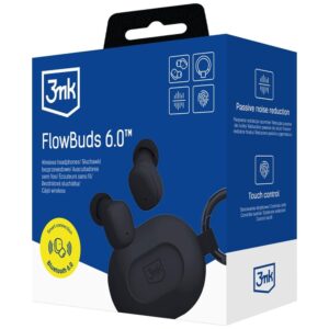Wireless Ausinės 3MK FlowBuds 6.0 juodos spalvos - Image 2